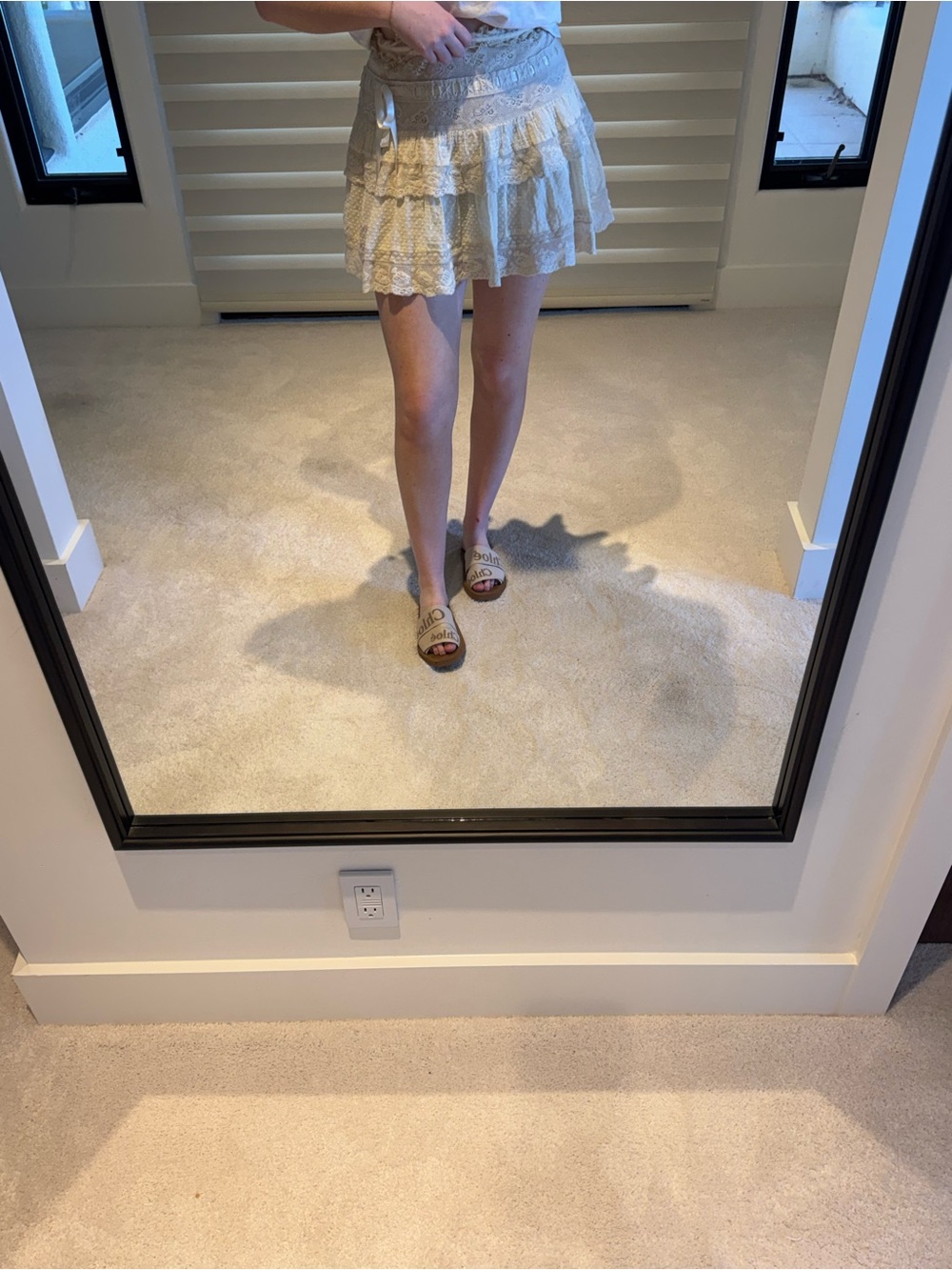 LoveShackFancy ruffle skirt with a bow